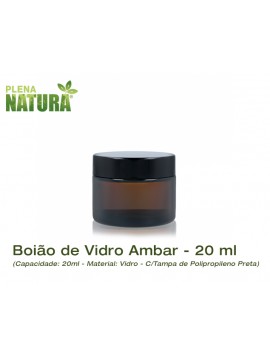 Boião - Vidro Ambar - 20 ml (c/tampa de Polipropileno)